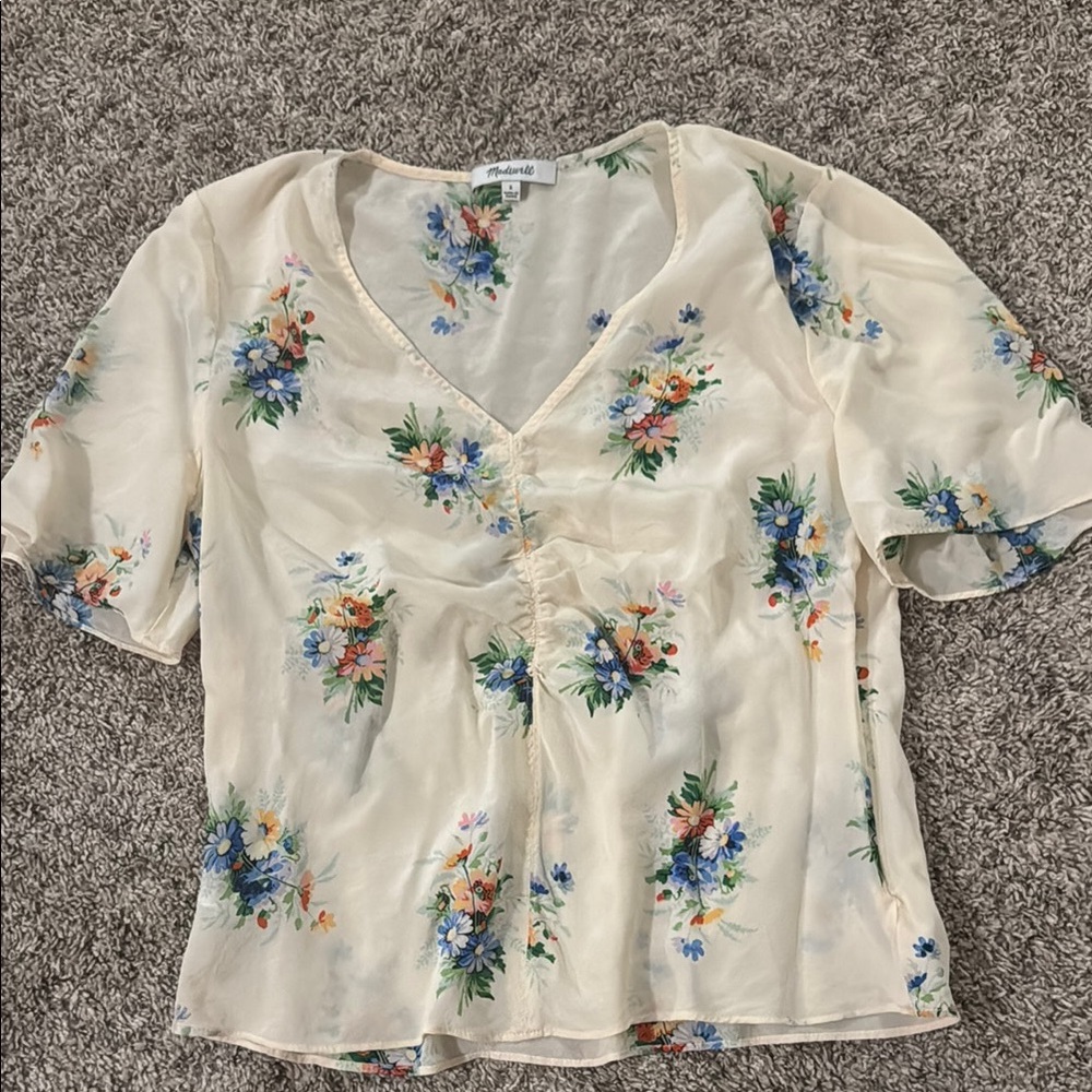 Floral Cream Blouse